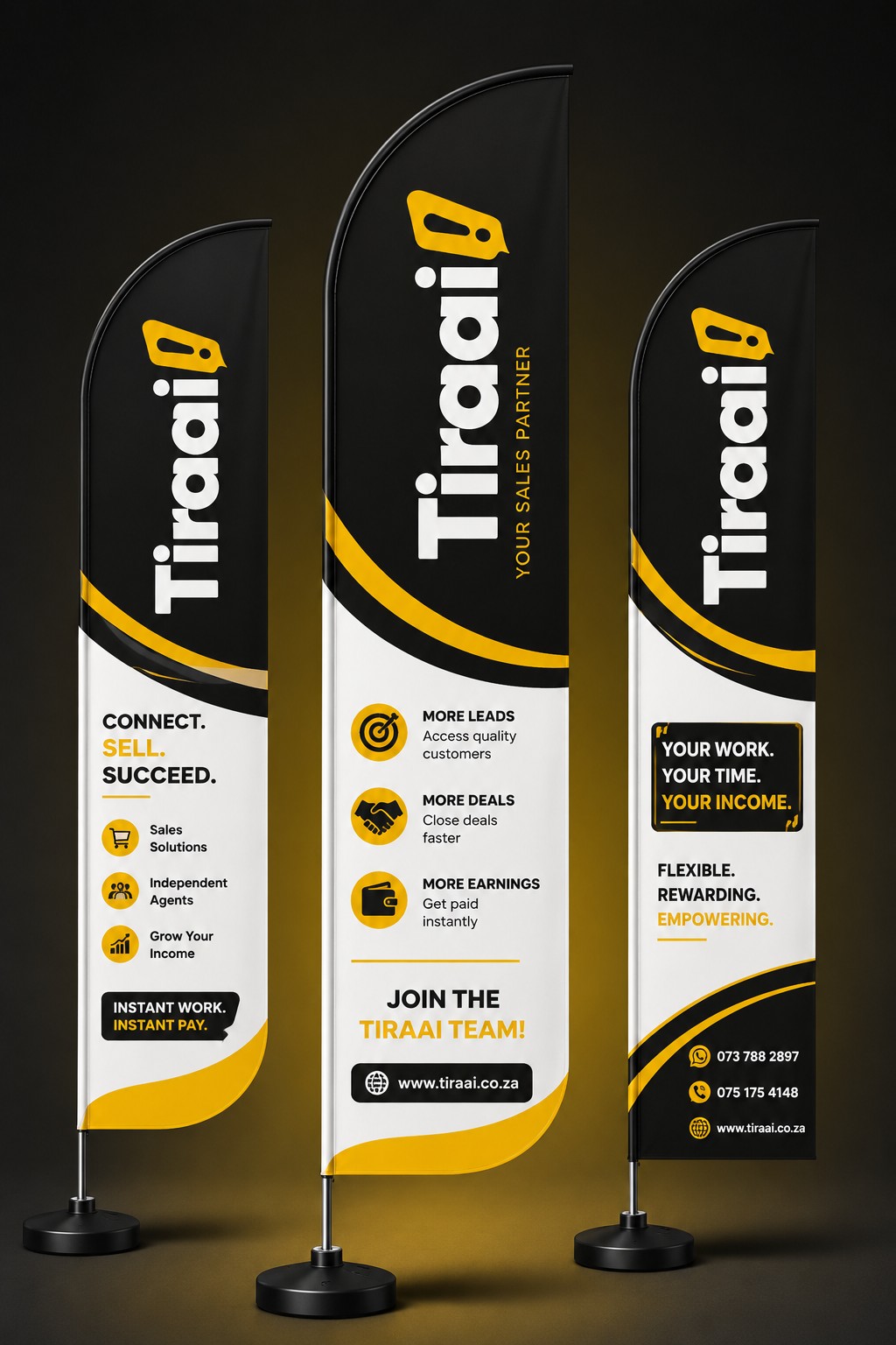 Tiraai promotional flags